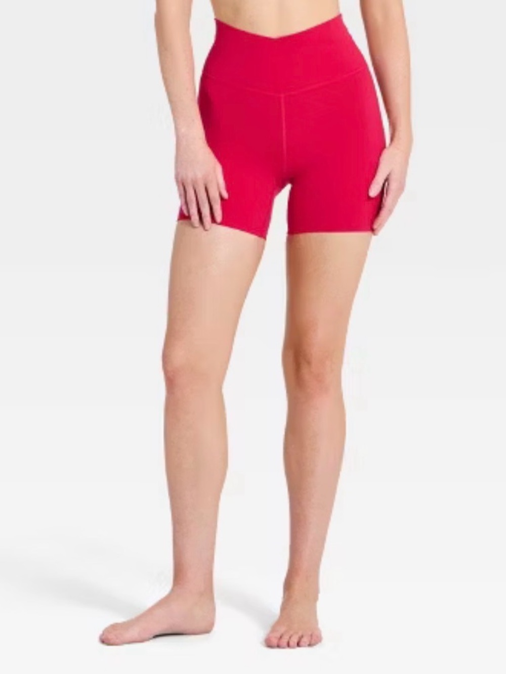 all in motion V-Waist Bike Shorts ultra high rise Size M Red